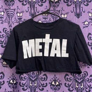 Nikki Lipstick Metal crop top